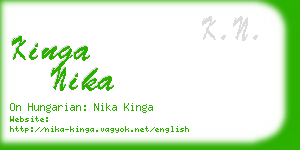 kinga nika business card